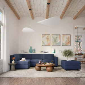 GRACIA 4-Sitzer-Ecksofa – City-Sofa in Dunkelblau small 1