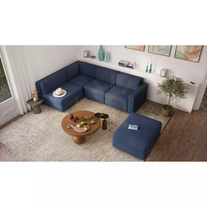 GRACIA 4-Sitzer-Ecksofa – City-Sofa in Dunkelblau small 5