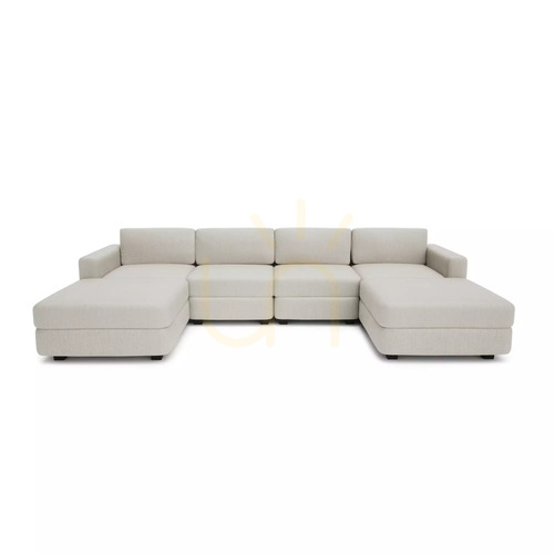 Prüfen GRACIA Modulares Sofa – U-förmig, 180 x 320 x 180 cm – Creme-Beige City Sofa