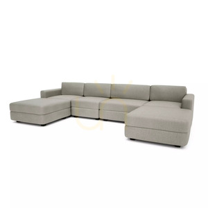 GRACIA Modulares Sofa – U-förmig, 180 x 340 x 180 cm – Beige-Graues City-Sofa small 3