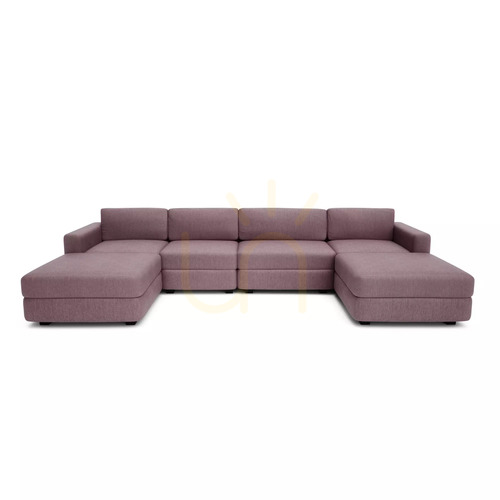 Prüfen GRACIA Modulares Sofa – U-förmig, 180 x 340 x 180 cm – zartes Rosa, City Sofa