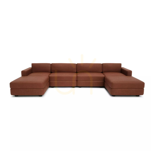 Prüfen GRACIA Modulares Sofa – U-förmig, 180 x 360 x 180 cm – Farbe: Terrakotta von City Sofa