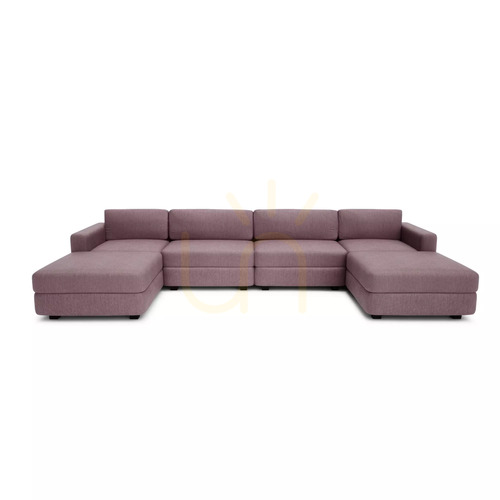 Prüfen GRACIA Modulares Sofa – U-förmig, 180 x 360 x 180 cm – zartes Rosa, City Sofa