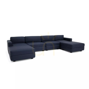 GRACIA Modulares Sofa – U-förmig, 180 x 360 x 180 cm – Dunkelblaues City-Sofa small 2