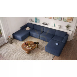 GRACIA Modulares Sofa – U-förmig, 180 x 360 x 180 cm – Dunkelblaues City-Sofa small 5