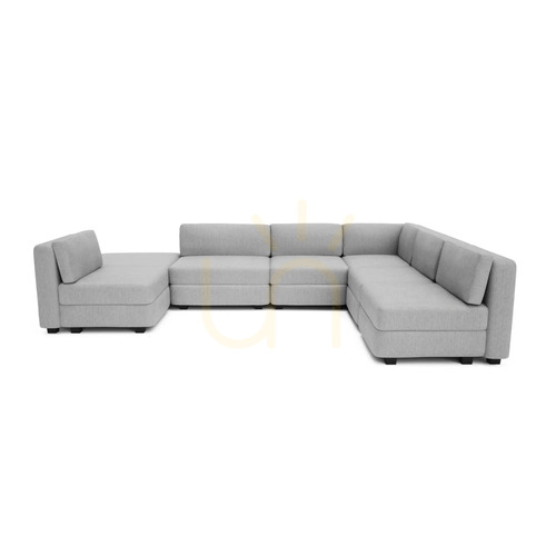 Prüfen GRACIA Modulares Sofa – U-förmig, 160 x 340 x 230 cm – City Sofa Grau