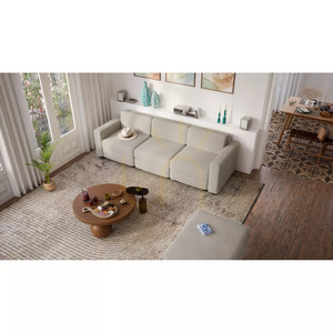 GRACIA Modulares Sofa – Endmodul – Beige-Graues City-Sofa small 11