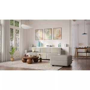 GRACIA Modulares Sofa – Endmodul – Beige-Graues City-Sofa small 12