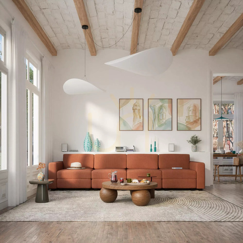 Prüfen GRACIA Modulares Sofa – Endmodul – Farbe: Terrakotta von City Sofa