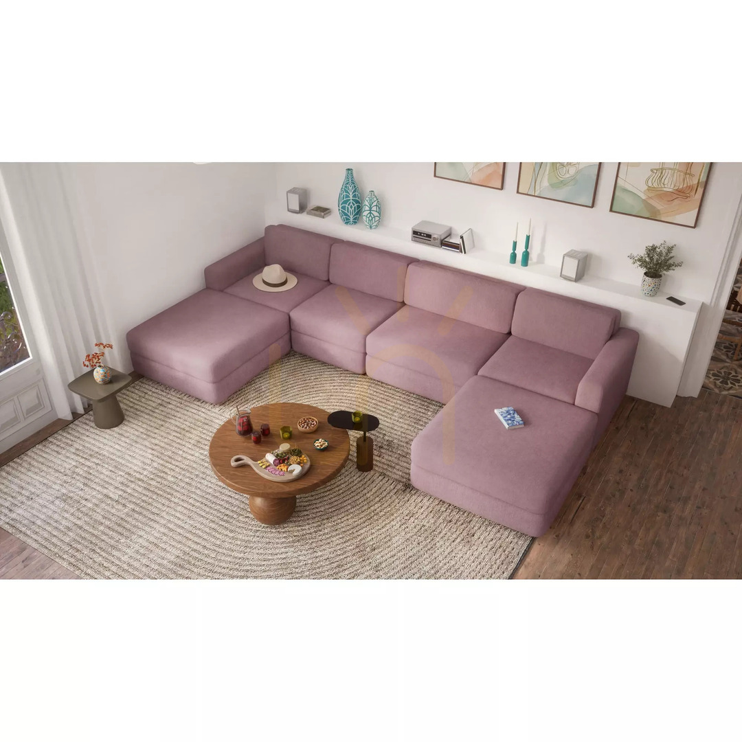 Zeige GRACIA Modulares Sofa – Endmodul – Farbe: Gedämpftes Rosa von City Sofa GRACIA Modulares Sofa – Endmodul – Farbe: Gedämpftes Rosa von City Sofa