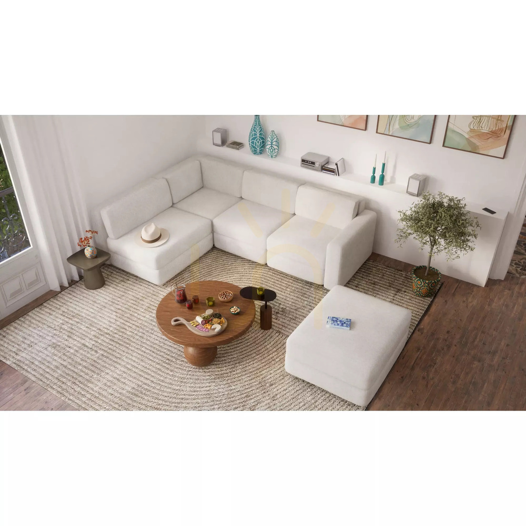 Aussicht GRACIA Modulares Sofa – Einzelmodul – Creme-Beige City Sofa GRACIA Modulares Sofa – Einzelmodul – Creme-Beige City Sofa