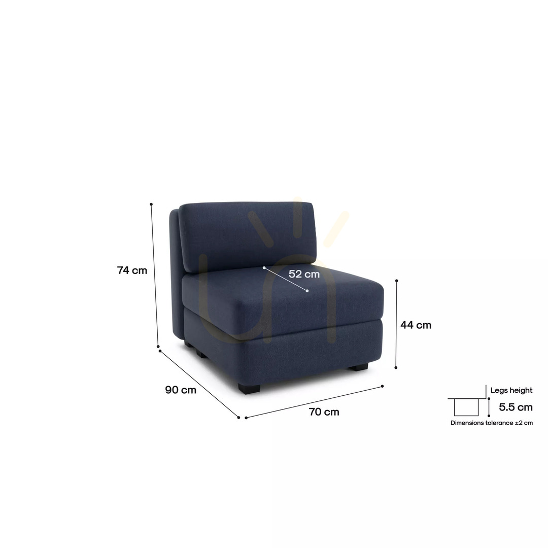 Zeige GRACIA Modulares Sofa – Einzelmodul – Dunkelblaues City-Sofa GRACIA Modulares Sofa – Einzelmodul – Dunkelblaues City-Sofa