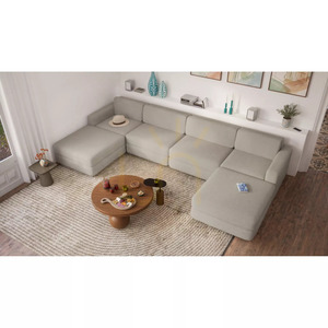 GRACIA Modulares Sofa – Großes Einzelmodul – Beige-graues City-Sofa small 11