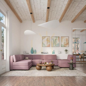 GRACIA Modulares Sofa – Großes Einzelmodul – Farbton „Muted Pink“ von City Sofa small 13