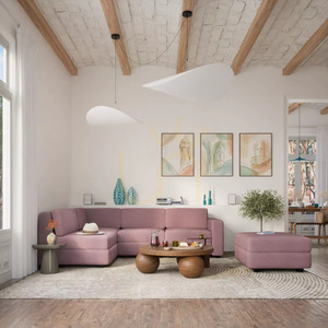 GRACIA Modulares Sofa – Großes Einzelmodul – Farbton „Muted Pink“ von City Sofa small 5