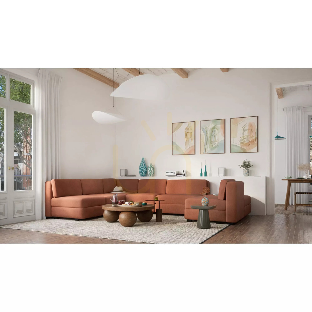 Zeige GRACIA Modulares Sofa – Eckmodul – Farbe: Terrakotta von City Sofa GRACIA Modulares Sofa – Eckmodul – Farbe: Terrakotta von City Sofa