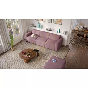 GRACIA Modulares Sofa – Ottomane-Modul – Farbe: Gedämpftes Rosa von City Sofa small 6