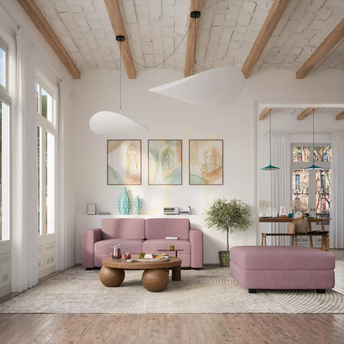 Prüfen GRACIA Modulares Sofa – Großes Ottomane-Modul – Farbe: Gedämpftes Rosa von City Sofa
