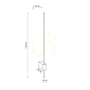 Lixa Brown 18 W LED-Wandleuchte small 8