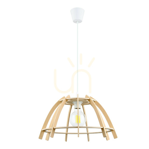 Prüfen Chiko 1 Holz-Pendelleuchte, mittel