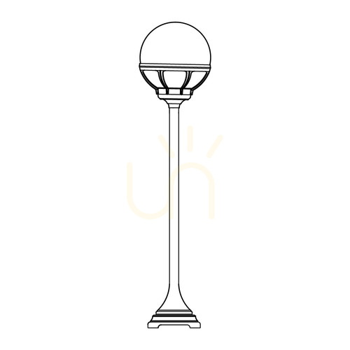 Prüfen Bologna 314BS Silber E27 NORLYS Lichtmast