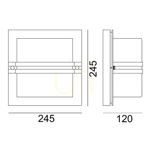 Außenwandleuchte Norlys Bern 651CS in Cortenstahl-Farbe, satiniertes Glas, E27 IP54 small 4