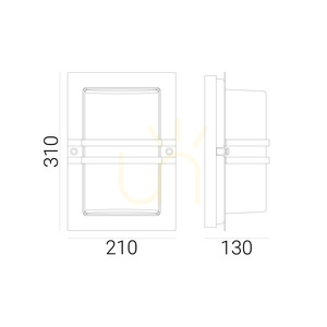 NORLYS Basel 668BG LED-Außenwandleuchte, grüne Patina, 3000 K small 1