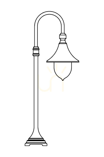 Prüfen Florence 805BS Silber E27 NORLYS Lichtmast