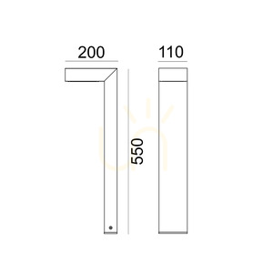 NORLYS Asker DC1309CS LED-Pollerleuchte 24 V 2700K, Cortenbraun, 55 cm small 1