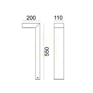 Pollerleuchte NORLYS Asker 1310CS Cortenstahl-Optik LED 7,2 W 3000 K 55 cm small 5