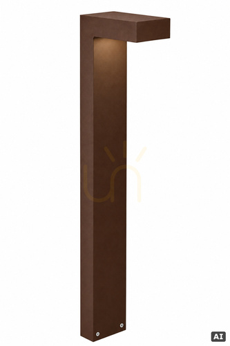 Prüfen LED-Pollerleuchte NORLYS Asker 1312CS Cortenstahl-Farbe 85 cm 3000K DALI2