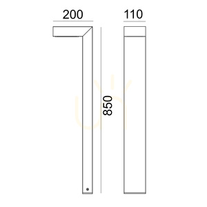 LED-Pollerleuchte NORLYS Asker 1312CS Cortenstahl-Farbe 85 cm 3000K DALI2 small 3