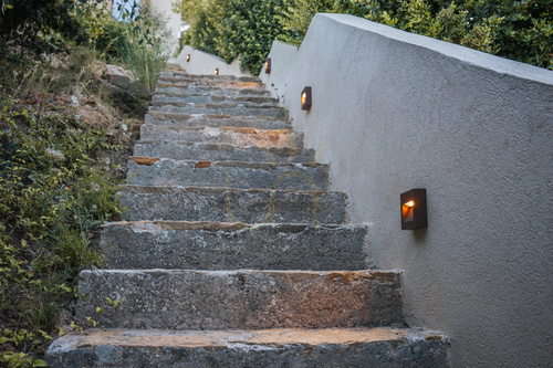 Prüfen Außenwandleuchte für Treppen NORLYS Namsos Mini 1341CS in Cortenstahl-Farbe, LED 4 W 3000 K, IP65