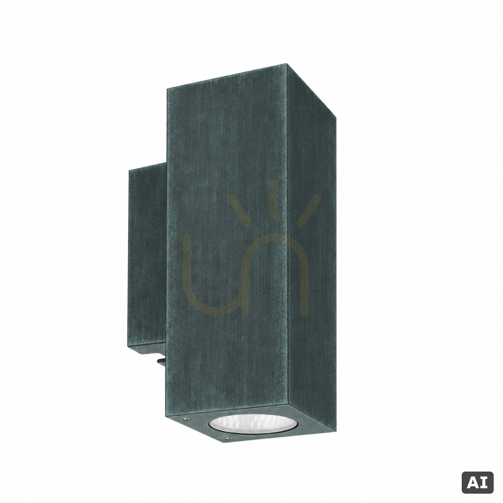 Sandvik 1730BG Outdoor Wall Light, Black with Green Patina, 2×GU10, IP65 NORLYS