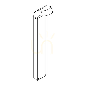 LED-Leuchtenpoller NORLYS Molde 1901CG 80 cm, Zementgrau small 0