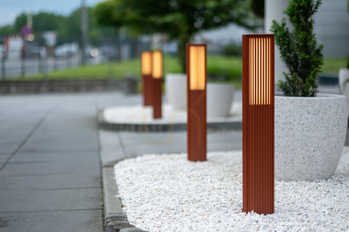 Prüfen NORLYS Astrid 2208CB LED-Pollerleuchte, kupferbraun, 85 cm, DALI2