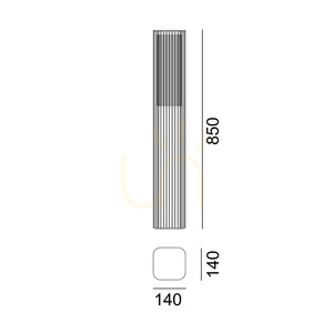 NORLYS Astrid 2210AL LED-Poller, Hellgrau RAL 9006, 10,6 W 2700 K, 85 cm, DALI2 small 1