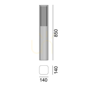 Norlys Astrid 2214GR Pollerleuchte, Graphit RAL 7016, 85 cm, LED 2700 K small 3