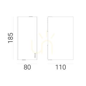 NORLYS Lillehammer 2270CS LED-Außenwandleuchte 3000K – Corten-Optik small 2