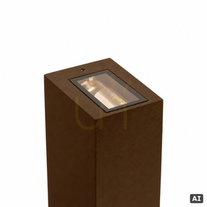 LED-Außenwandleuchte Lillehammer 2275CS, Farbe Cortenstahl, schmaler Lichtstrahl nach oben, DALI2 NORLYS small 2