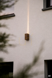 LED-Außenwandleuchte Lillehammer 2275CS, Farbe Cortenstahl, schmaler Lichtstrahl nach oben, DALI2 NORLYS small 3