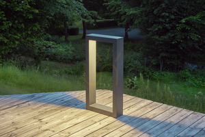 LED-Pollerleuchte Hellvik 2416GR 85 cm, 11,9 W, 3000 K, DALI-2, Graphit, NORLYS small 1