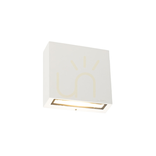 Prüfen LED-Außenwandleuchte Nora 2495WH, 8 W, 2700 K, DALI2, Licht nach unten, Weiß RAL 9003 – NORLYS
