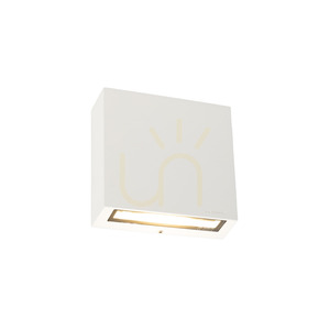 LED-Außenwandleuchte Nora 2495WH, 8 W, 2700 K, DALI2, Licht nach unten, Weiß RAL 9003 – NORLYS small 2