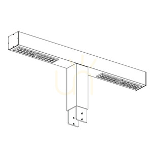 Norlys Trelleborg 2602GR Doppel-Leuchtenkopf, Graphit RAL 7016, LED 4000 K DALI2 small 0