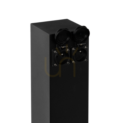 Prüfen NORLYS Energy Distributor 2900BL Gartensteckdosensäule, 2 Steckdosen 16 A Typ E, 49 cm, schwarz