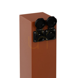 NORLYS Energy Distributor 2900CB Gartensteckdosensäule, 2 Steckdosen 16 A Typ E, 49 cm, kupferbraun RAL 8004 small 2