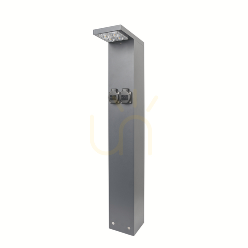 Prüfen Skara 2952AL LED-Lichtmast in Silber von NORLYS