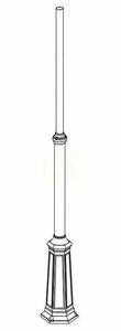 Lichtmast Norlys Lamppost 3010BD Goldpatina, höhenverstellbar 120–220 cm small 0