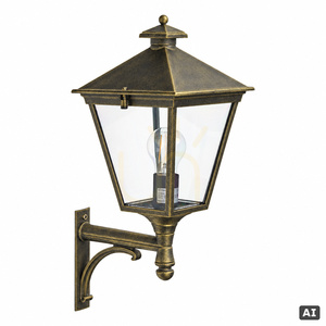 Mastleuchte NORLYS London 4020BD Goldpatina – klassische Laterne am Ausleger, E27 small 1